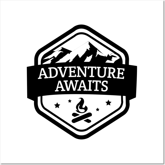 Adventure Awaits - Camping and Outdoor Design Wall Art by LR_Collections